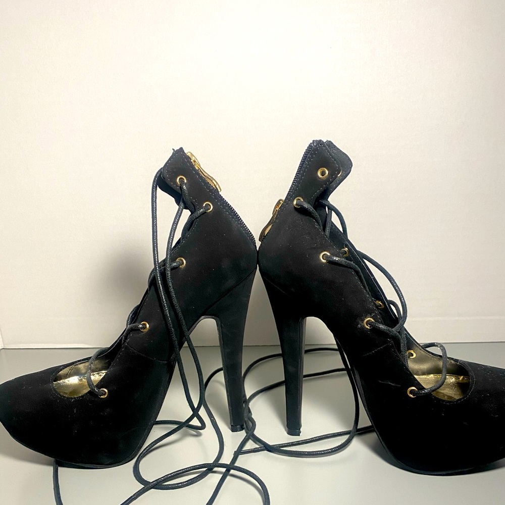 Lace up high heel ..